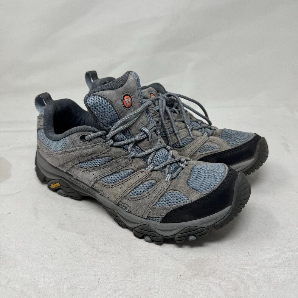 Merrell Moab 2 Vent Shoes Womens Size 12 Gray Suede Mesh Hiking Vibram J036344
